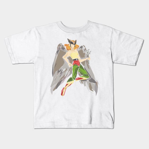 Hawkgirl Kids T-Shirt by Newtegan